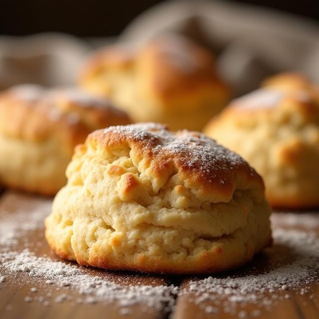 Close-up of British scones fresh out of the oven