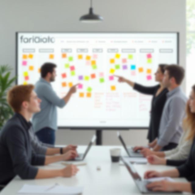 Strategists mapping content calendar on a whiteboard